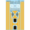 MICROSCALE DECAL 87-1370 - FLORIDA EAST COAST DIESEL LOCOMOTIVES - HO SCALE