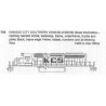 CDS DRY TRANSFER HO-768  KANSAS CITY SOUTHERN DIESEL LOCOMOTIVE - HO SCALE