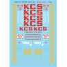 MICROSCALE DECAL 87-942 - KANSAS CITY SOUTHERN DIESEL LOCOMOTIVES - HO SCALE
