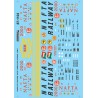 MICROSCALE DECAL 87-1104 - KANSAS CITY SOUTHERN NAFTA DIESEL LOCOMOTIVES & AUTORACKS - HO SCALE