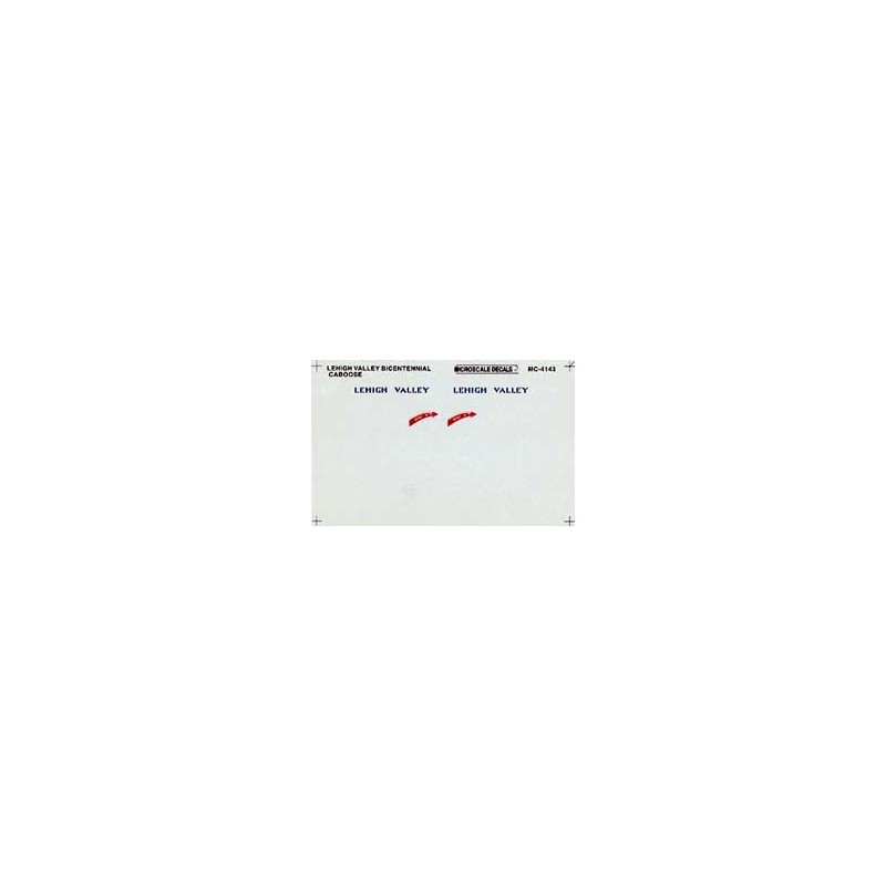 MICROSCALE DECAL MC-4143 - LEHIGH VALLEY CABOOSES - HO SCALE