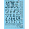 MICROSCALE DECAL 87-1329 - MILWAUKEE ROAD COVERED HOPPERS - HO SCALE