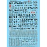 MICROSCALE DECAL 87-1347 - MILWAUKEE ROAD COVERED HOPPERS - HO SCALE