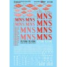 MICROSCALE DECAL 87-1330 - MINNEAPOLIS NORTHFIELD & SOUTHERN BOXCARS - HO SCALE