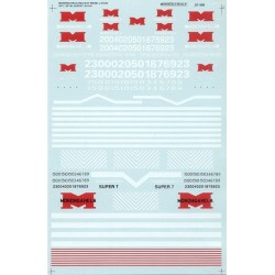 MICROSCALE DECAL 87-586NOS - MONONGAHELA RAILWAY DIESEL LOCOMOTIVES - HO SCALE