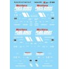 MICROSCALE DECAL 87-600 - MONTANA RAIL LINK FREIGHT CARS - HO SCALE