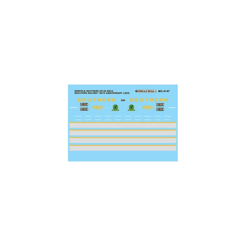 MICROSCALE DECAL MC-4147 - NORFOLK SOUTHERN DIESEL LOCOMOTIVE - HO SCALE
