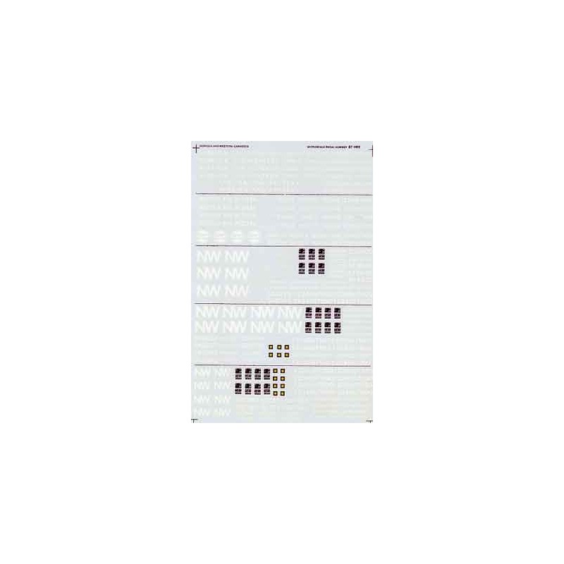 MICROSCALE DECAL 87-482 - NORFOLK & WESTERN CABOOSES - HO SCALE