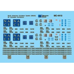 MICROSCALE DECAL MC-4410 - NORTH AMERICAN CONTAINER SYSTEMS CONTAINERS - HO SCALE
