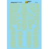 MICROSCALE DECAL 87-1143 - PENNSYLVANIA PASSENGER CAR NAMES - HO SCALE
