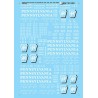 MICROSCALE DECAL 87-1203 - PENNSYLVANIA 50' BOXCARS - HO SCALE