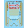 MICROSCALE DECAL 87-599 - SANTA FE  DIESEL LOCOMOTIVES - HO SCALE