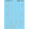 MICROSCALE DECAL 87-1105 - SANTA FE PASSENGER CARS - HO SCALE