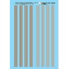 MICROSCALE DECAL 87-1243 - SANTA FE PASSENGER CAR STRIPES - HO SCALE
