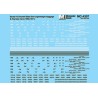 MICROSCALE DECAL MC-4307 - SANTA FE  PASSENGER CARS - HO SCALE