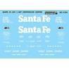 MICROSCALE DECAL MC-4346 - SANTA FE COVERED HOPPER - HO SCALE