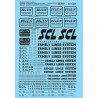 MICROSCALE DECAL 87-1387 - SEABOARD COAST LINE / LOUISVILLE & NASHVILLE / FAMILY LINES COVERED HOPPERS - HO SCALE