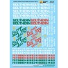 MICROSCALE DECAL 87-13 - SOUTHERN FREIGHT CARS - HO SCALE