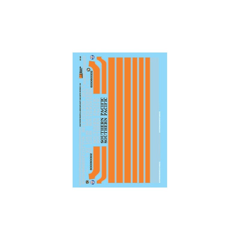 MICROSCALE DECAL 87-50 - SOUTHERN PACIFIC / COTTON BELT DIESEL LOCOMOTIVES - HO SCALE