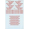 MICROSCALE DECAL 87-612 - SOUTHERN PACIFIC / COTTON BELT DIESEL LOCOMOTIVE RED NAMES & NUMBERS - HO SCALE