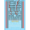 MICROSCALE DECAL 87-1374 - SOUTHERN PACIFIC / COTTON BELT FLAT CARS & TRAILERS - HO SCALE