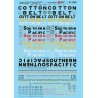 MICROSCALE DECAL 87-1390 - SOUTHERN PACIFIC / COTTON BELT  CEMENT HOPPERS - HO SCALE