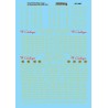MICROSCALE DECAL 87-1087 - UNION PACIFIC PASSENGER CARS - HO SCALE