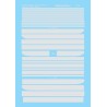 MICROSCALE DECAL 87-644 - WABASH DIESEL LOCOMOTIVE STRIPES - HO SCALE