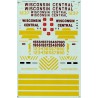 MICROSCALE DECAL 87-543 - WISCONSIN CENTRAL DIESEL LOCOMOTIVES - HO SCALE