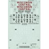 MICROSCALE DECAL 87-547 - WISCONSIN CENTRAL HOPPERS & GONDOLAS - HO SCALE