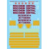 MICROSCALE DECAL 87-712 - WISCONSIN CENTRAL DIESEL LOCOMOTIVES - HO SCALE