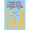 MICROSCALE DECAL 87-921 - WISCONSIN CENTRAL DIESEL LOCOMOTIVES - HO SCALE