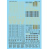 MICROSCALE DECAL 87-1162 - FREIGHT CAR DATA - GOTHIC - BLACK & YELLOW - HO SCALE