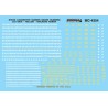 MICROSCALE DECAL MC-4354 - STEAM LOCOMOTIVE DATA AND NUMBER BOARDS - RAILROAD ROMAN - YELLOW - HO SCALE