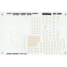 MICROSCALE DECAL MC-4356 - STEAM LOCOMOTIVE DATA AND NUMBER BOARDS - RAILROAD GOTHIC - DULUX GOLD - HO SCALE