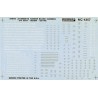 MICROSCALE DECAL MC-4357 - STEAM LOCOMOTIVE DATA AND NUMBER BOARDS - RAILROAD GOTHIC - SILVER - HO SCALE