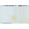 MICROSCALE DECAL MC-4358 - STEAM LOCOMOTIVE DATA AND NUMBER BOARDS - RAILROAD GOTHIC - YELLOW - HO SCALE
