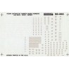 MICROSCALE DECAL MC-4363 - STEAM LOCOMOTIVE DATA AND NUMBER BOARDS - RAILROAD GOTHIC - GOLD - HO SCALE