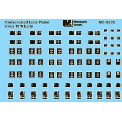 MICROSCALE DECAL MC-5002 - COTS SINGLE PANELS 1970+ - HO SCALE