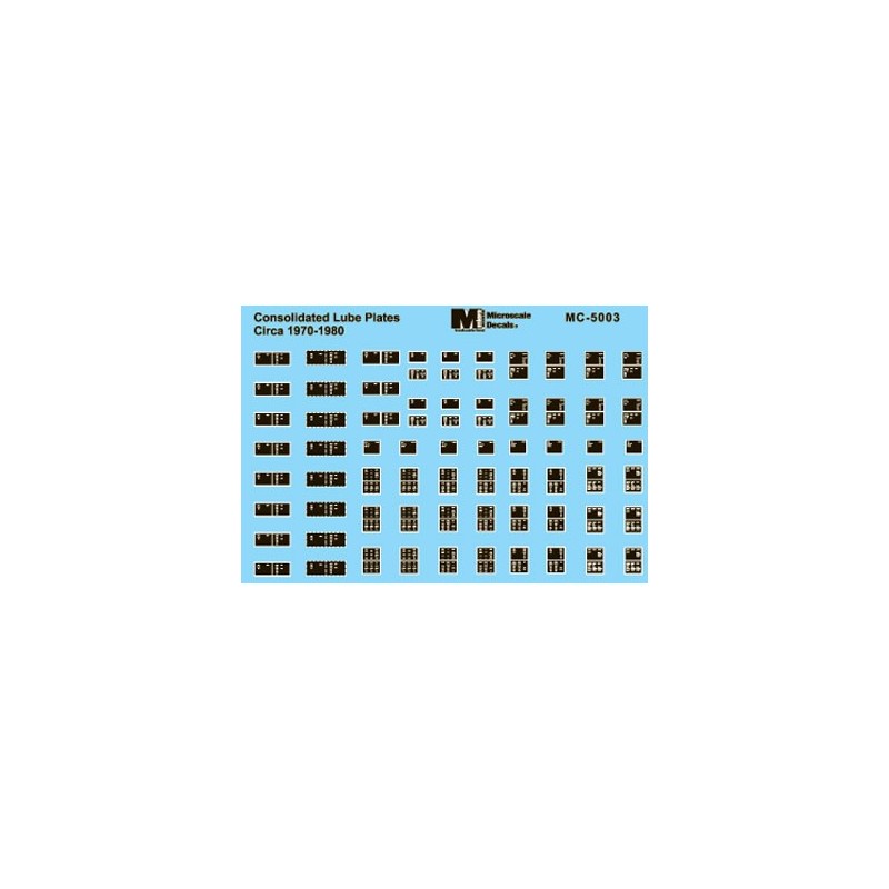 MICROSCALE DECAL MC-5003 - COTS DOUBLE PANELS - CIRCA 1970-1980 - HO SCALE