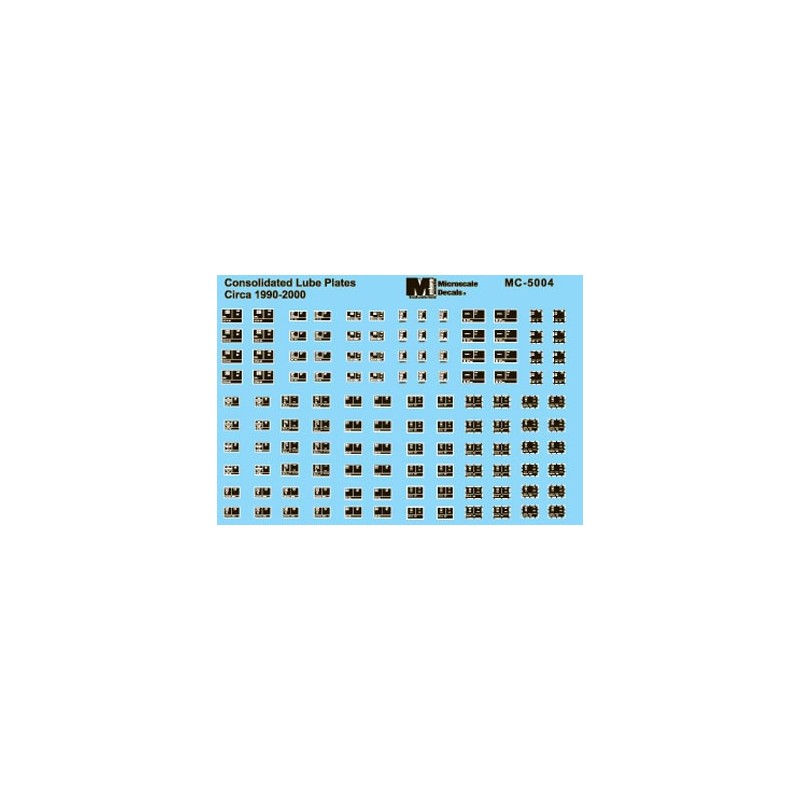 MICROSCALE DECAL MC-5004 - COTS TRIPLE PANELS 1990+ - HO SCALE