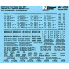MICROSCALE DECAL MC-5009 - ACFX CENTERFLOW HOPPERS - 4650, 5250 & 5701 CUFT DATA - HO SCALE