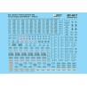 MICROSCALE DECAL MC-5017 - PULLMAN STANDARD COVERED HOPPER 4750 CUFT DATA - BLACK - HO SCALE