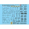 MICROSCALE DECAL MC-5019 - TANK CAR DATA - TRINITY 17,600 GAL., ACF 17,360 GAL., 13000 GAL. ACID & LPG TANK CARS - BLACK - HO SC