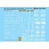 MICROSCALE DECAL MC-5020 - TANK CAR DATA - TRINITY 17,600 GAL., ACF 17,360 GAL., 13000 GAL. ACID & LPG TANK CARS - WHITE - HO SC