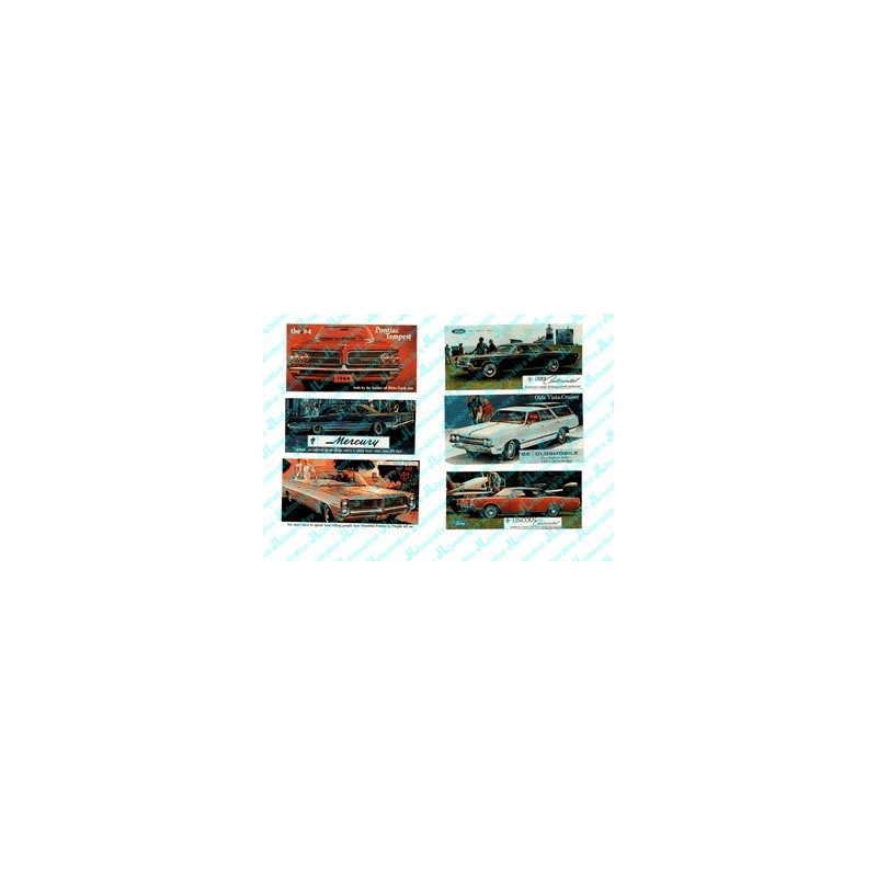 JL INNOVATIVE - 274 - AUTOMOBILE BILLBOARDS - 1960s - HO SCALE