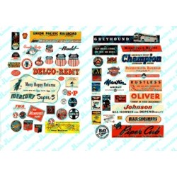 JL INNOVATIVE - 283 - PLANES / TRAINS / INDUSTRIAL SIGNS - 1940s - 1950s - HO SCALE